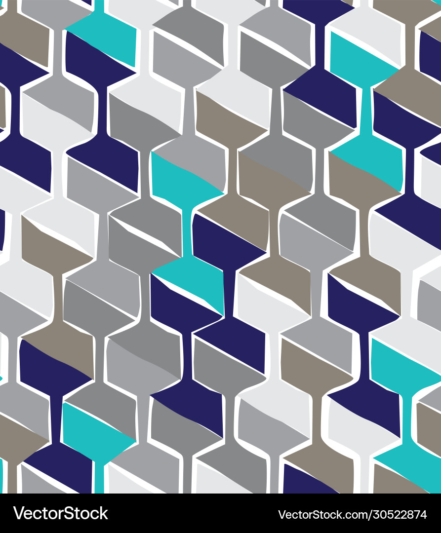 Seamless pattern with hexagonal woven shapes Seamless pattern with hexagonal woven shapes vector image