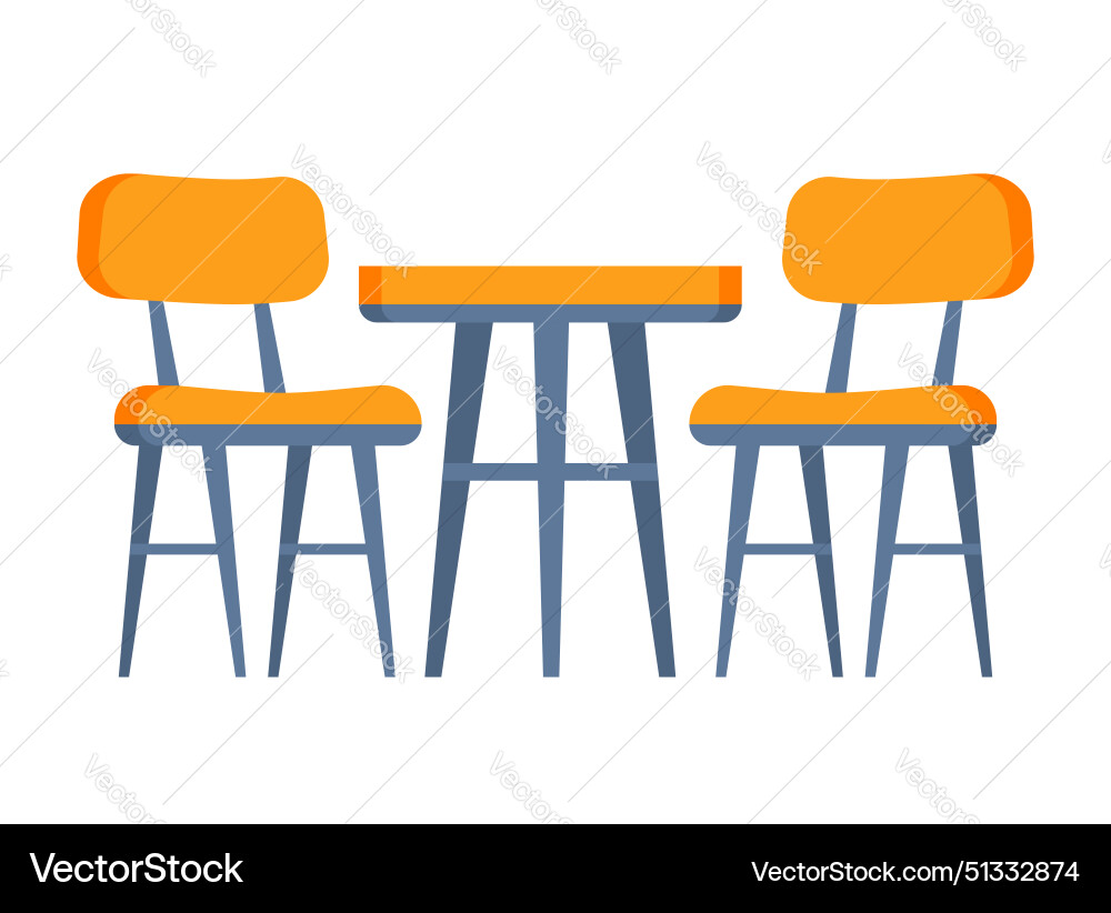 Set of modern chairs and tables furniture Set of modern chairs and tables furniture vector image