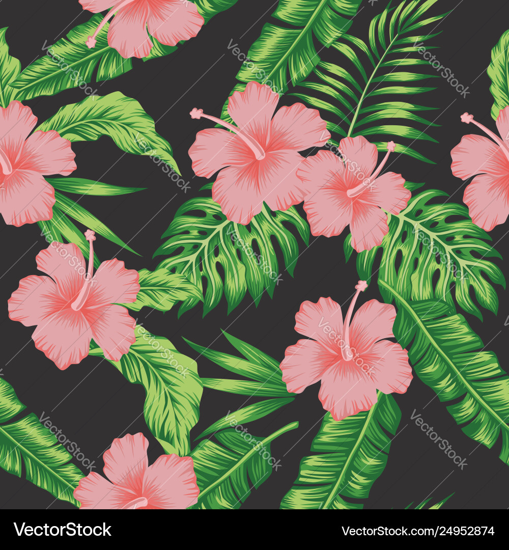 Tropical Hbiscus Palm Leaves Flowers Indoor Outdoor Doormat Small Area Rugs Mordern Floor Mat Non Slip Carpet for Living Room Bedroom Dining Room C Tropical Paradise with Vibrant Hibiscus Flowers, Palm Leaves Stock