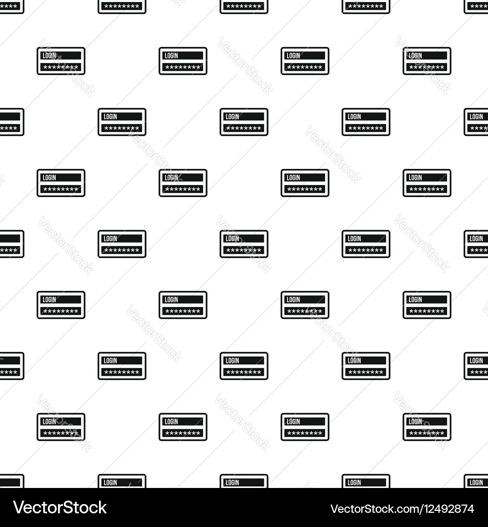 Username and password pattern simple style Vector Image