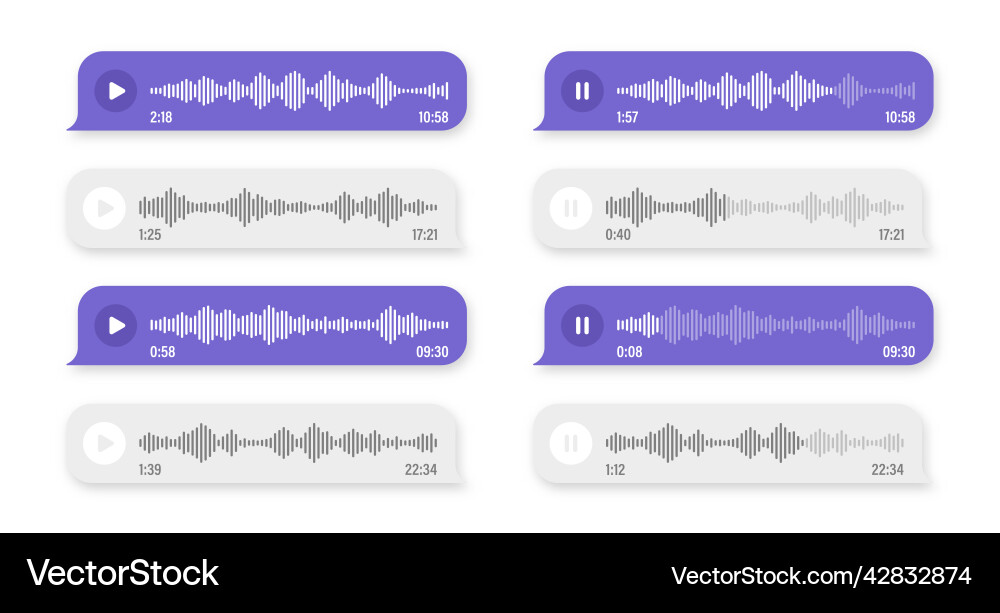 Voice audio message speech bubble sms text Voice audio message speech bubble sms text vector image