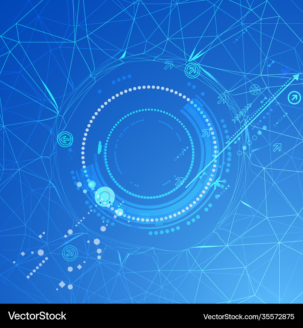 Abstract technological background with various Vector Image