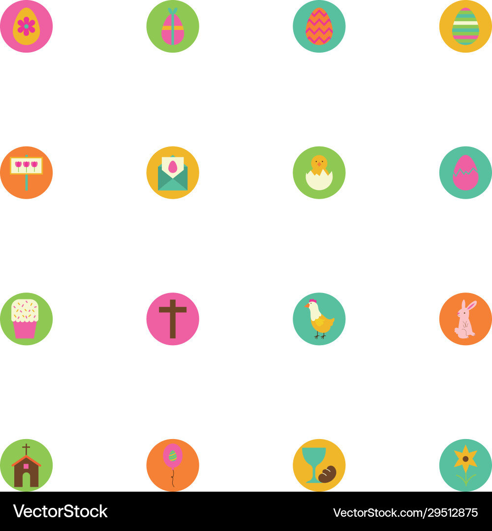 Bundle spring set block and flat icons Bundle spring set block and flat icons vector image