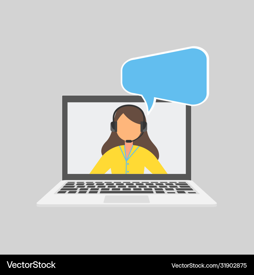 Call center support 24 7 operator Call center support 24 7 operator vector image