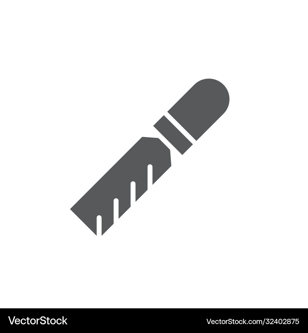 Carpenter chisel icon symbol isolated on white Carpenter chisel icon symbol isolated on white vector image