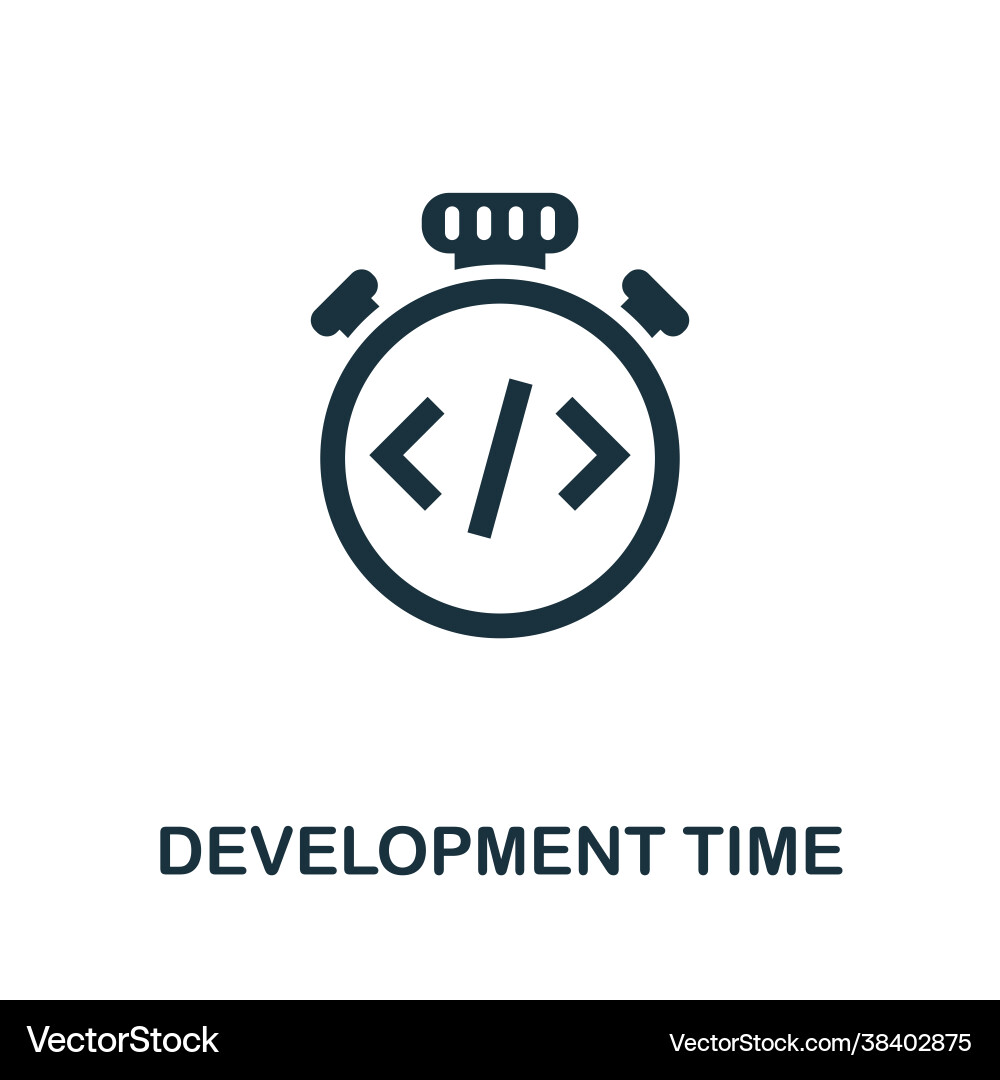 Development time icon simple creative element Vector Image