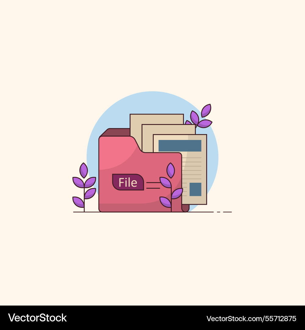 Document collection office files file Document collection office files file Vector Image
