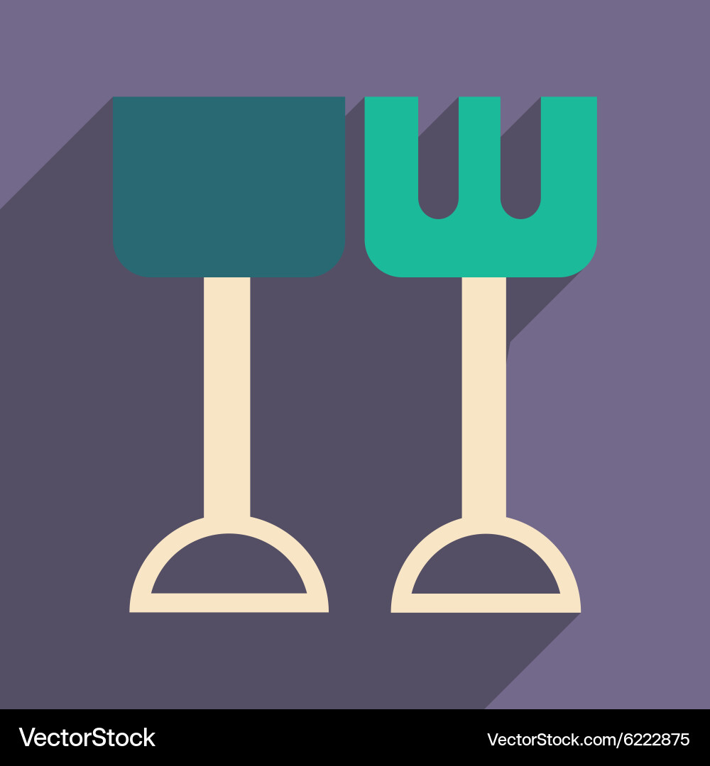 Flat with shadow icon and mobile application Vector Image
