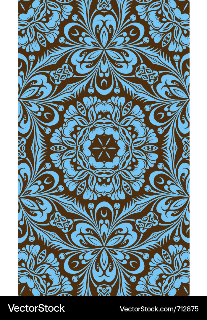 Floral Retro Wallpaper vector image