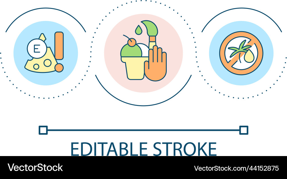 Harmful food additives loop concept icon Harmful food additives loop concept icon vector image