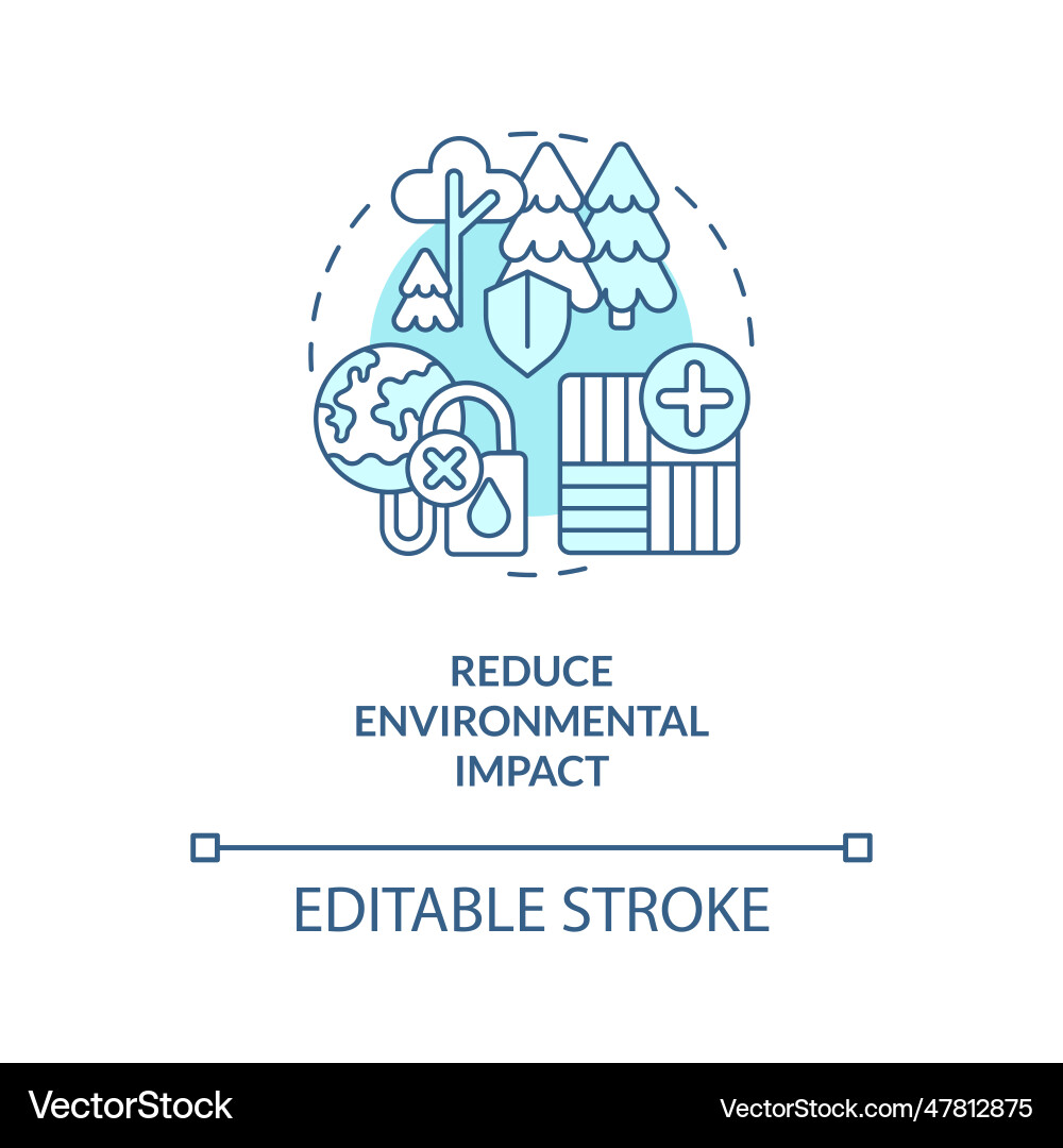 Linear customizable reduce environmental impact Linear customizable reduce environmental impact vector image