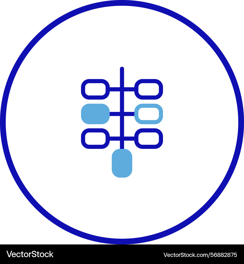Minimalist data structure icon design a visual Minimalist data structure icon design a visual vector image