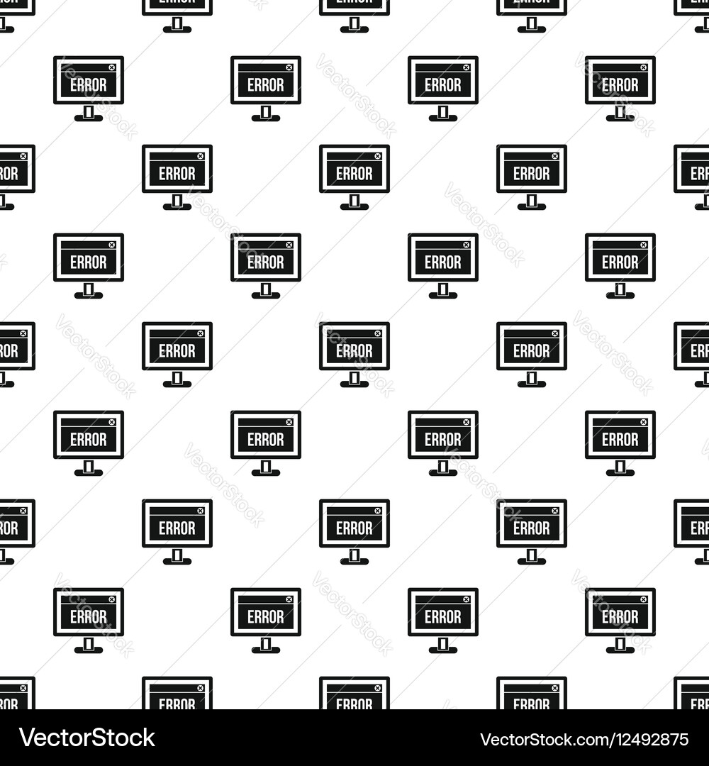 Monitor error pattern simple style vector image