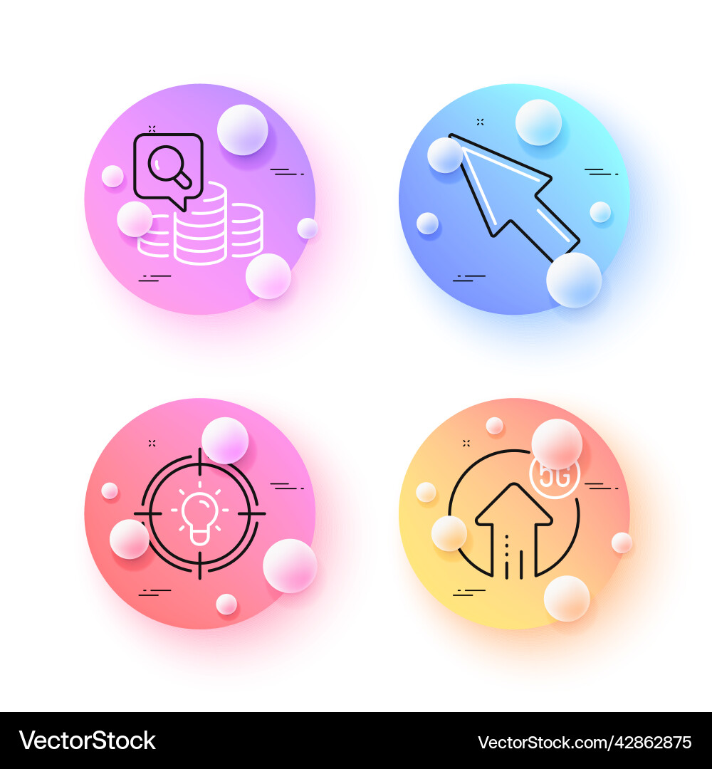 Mouse cursor 5g upload and idea minimal line Mouse cursor 5g upload and idea minimal line vector image