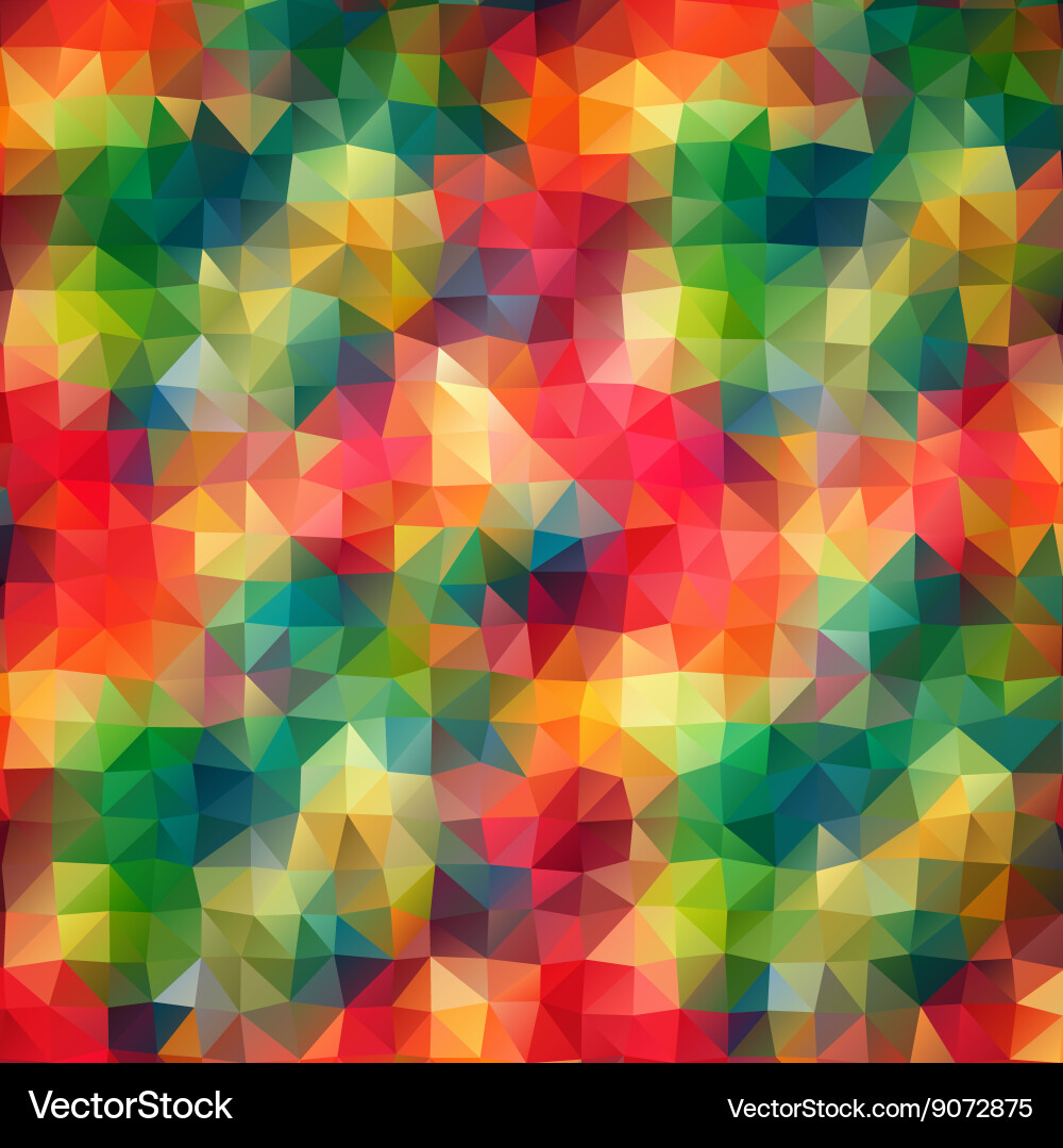 Multicolor abstract triangle mosaic background vector image
