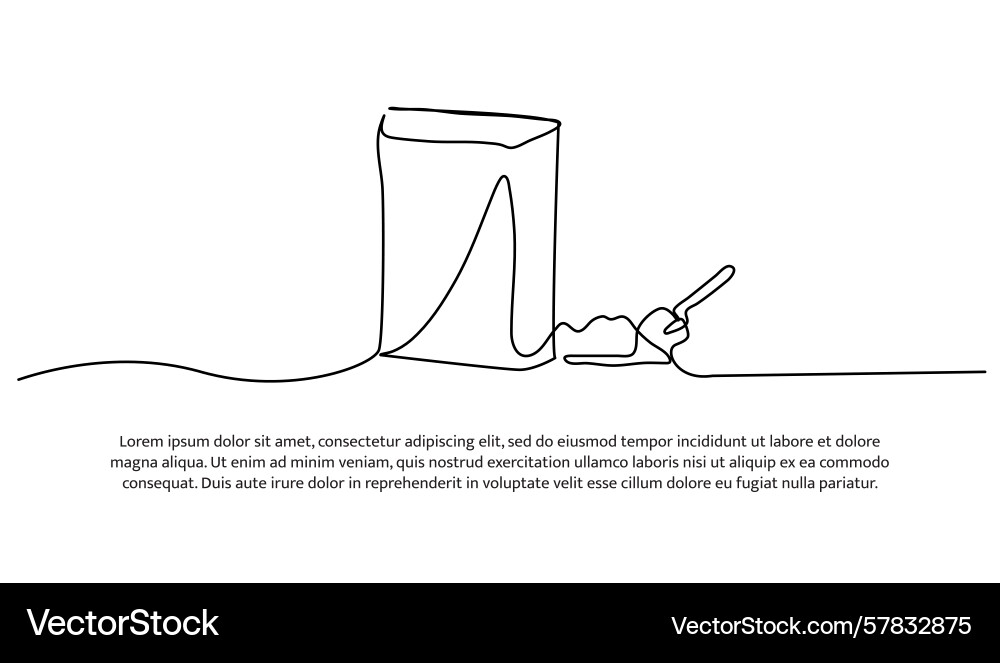 One line of building cement abstract minimal Vector Image