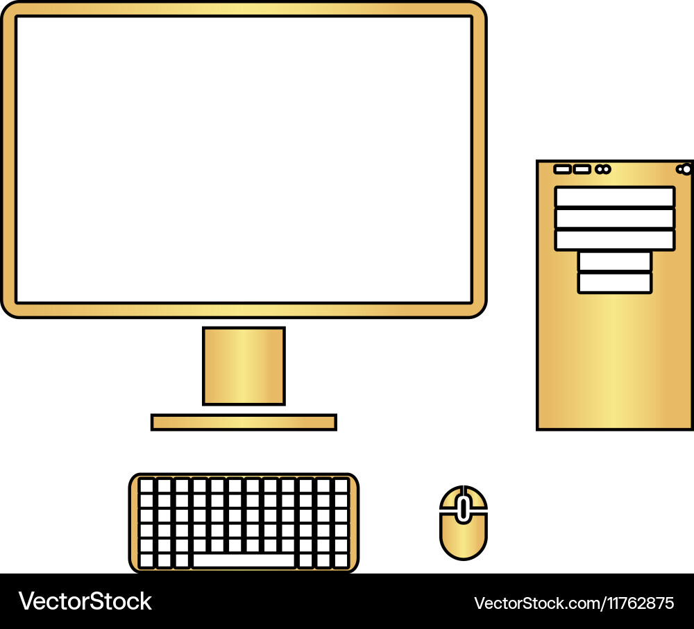 Pc computer symbol Vector Image