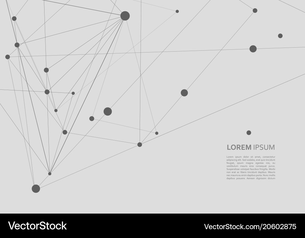 Science network pattern connecting lines and dots Vector Image