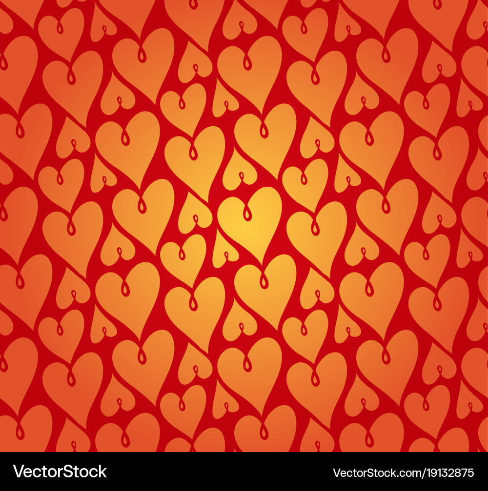 Seamless hearts pattern repeating texture Vector Image