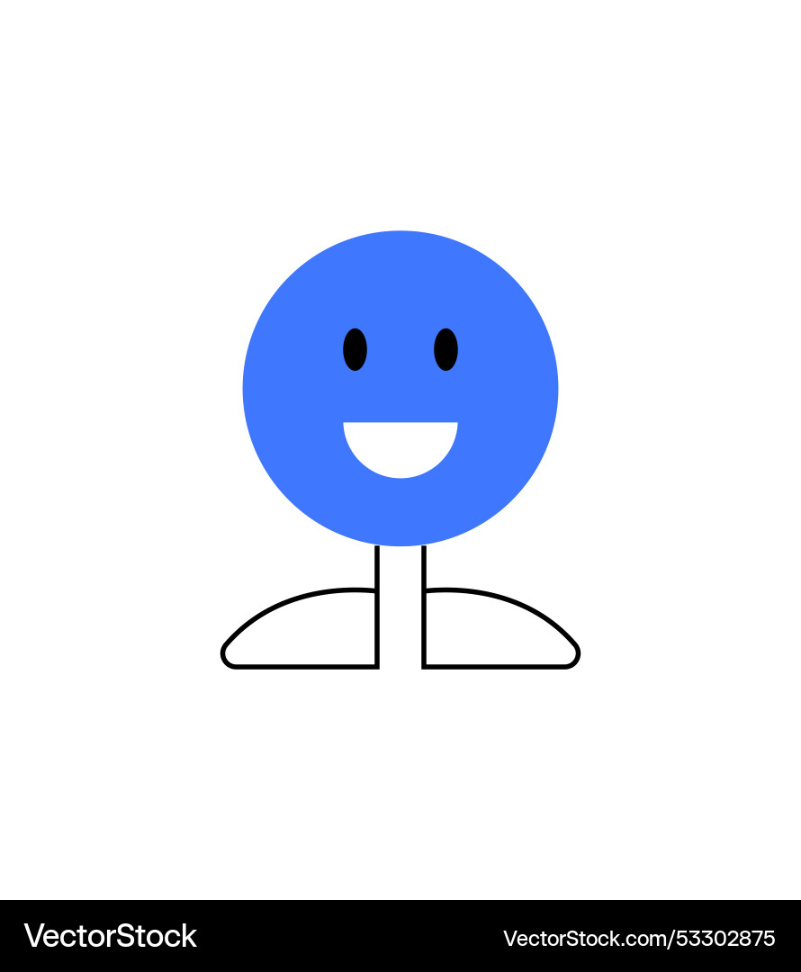 Smiling face icon representing positivity Vector Image