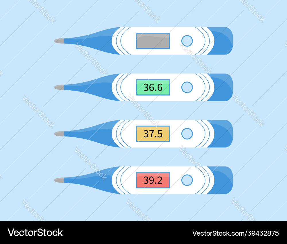Thermometer for measuring body temperature Vector Image