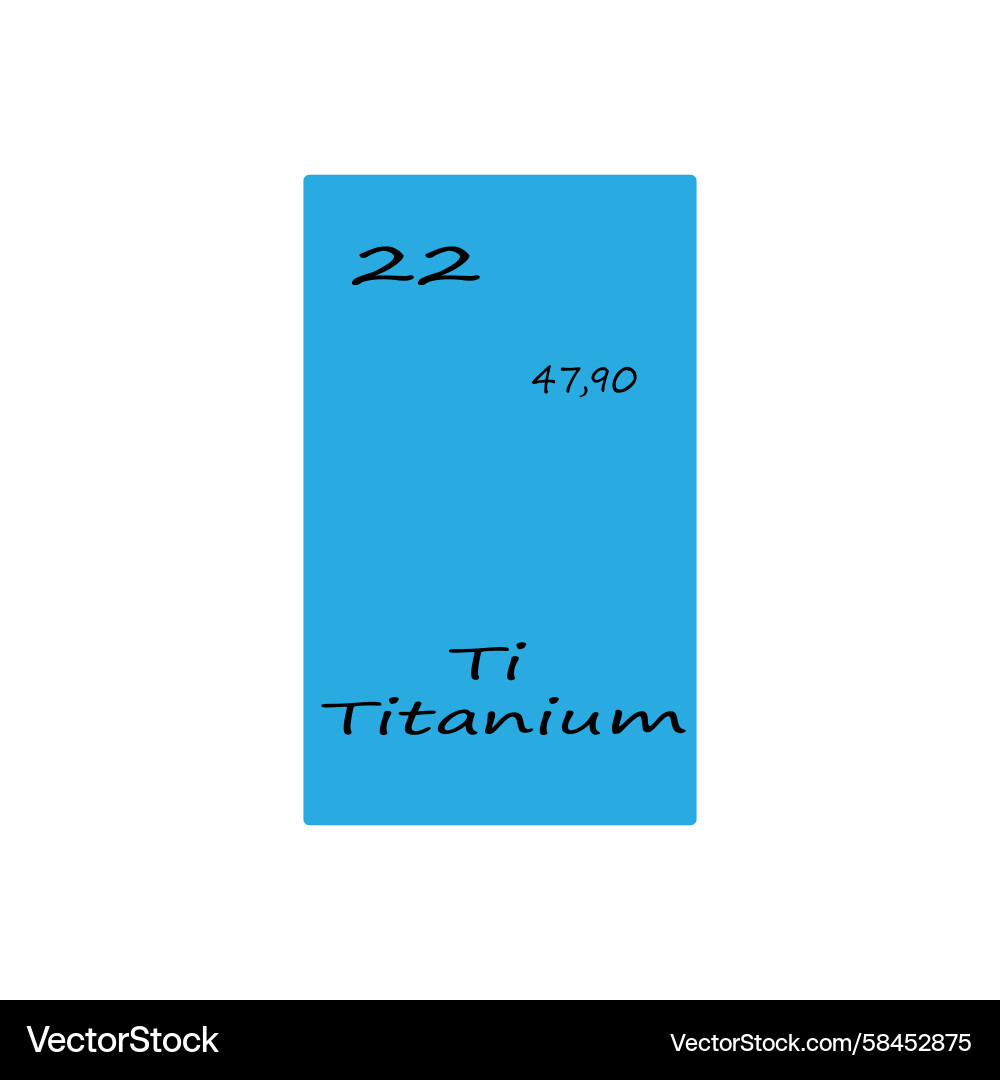 Titanium Element Symbol - Ti Vector Image