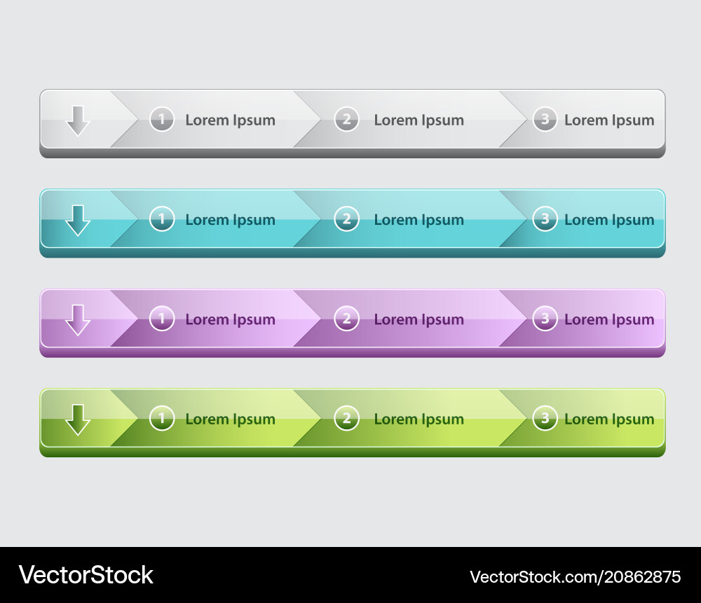 Web site design menu navigation elements Web site design menu navigation elements Vector Image