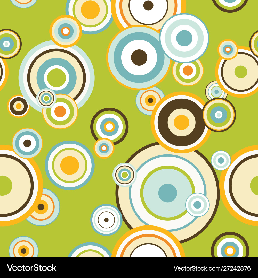 Colorful circles seamless repetitive pattern Vector Image