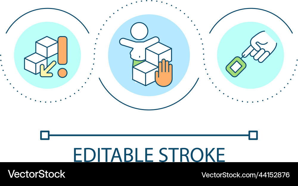 Danger of sugar overconsumption loop concept icon Vector Image