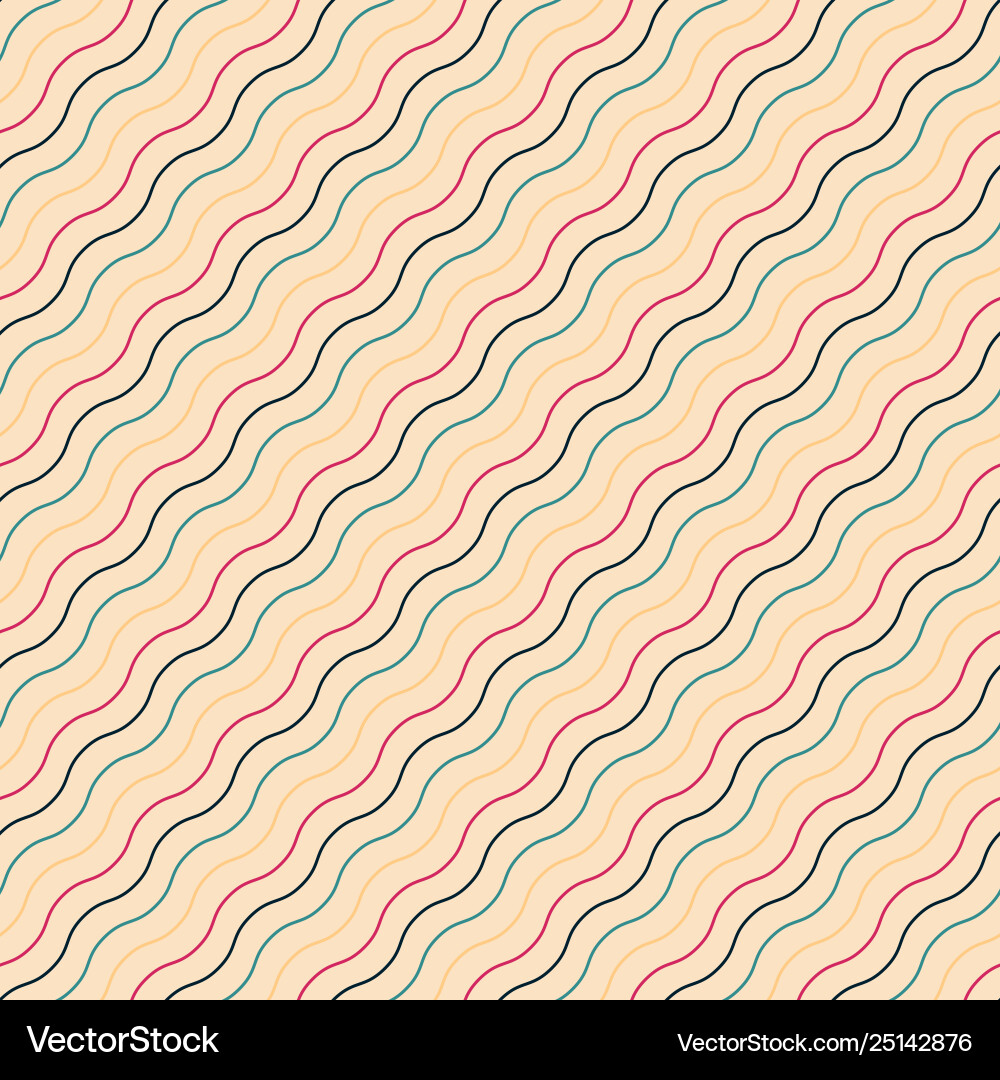 Diagonal seamless wavy pattern - retro Diagonal seamless wavy pattern - retro vector image