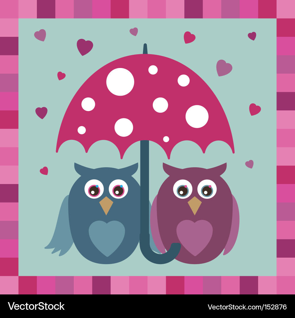 Love owls Royalty Free Vector Image - VectorStock