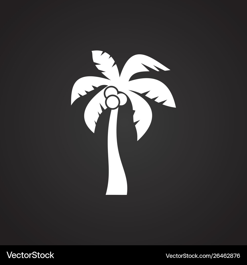 Palm tree icon on background for graphic and web Palm tree icon on background for graphic and web Vector Image