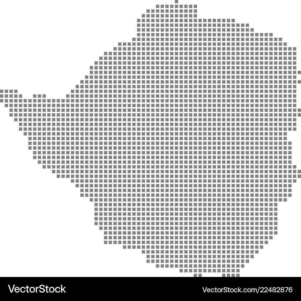 Pixelkarte von zimbabwe dotted Pixelkarte von zimbabwe dotted vektorbild