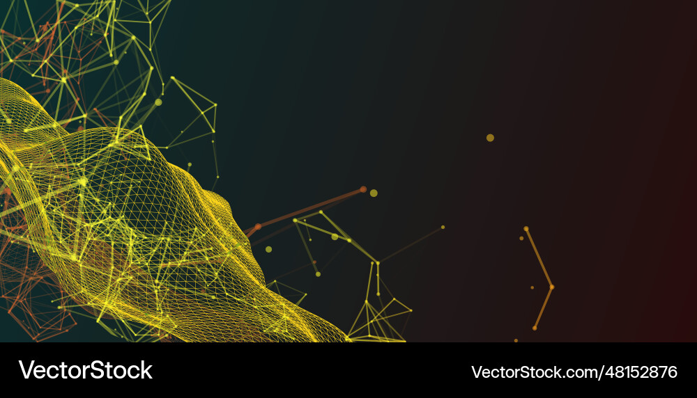 Polygonal science background with connecting dots Polygonal science background with connecting dots vector image