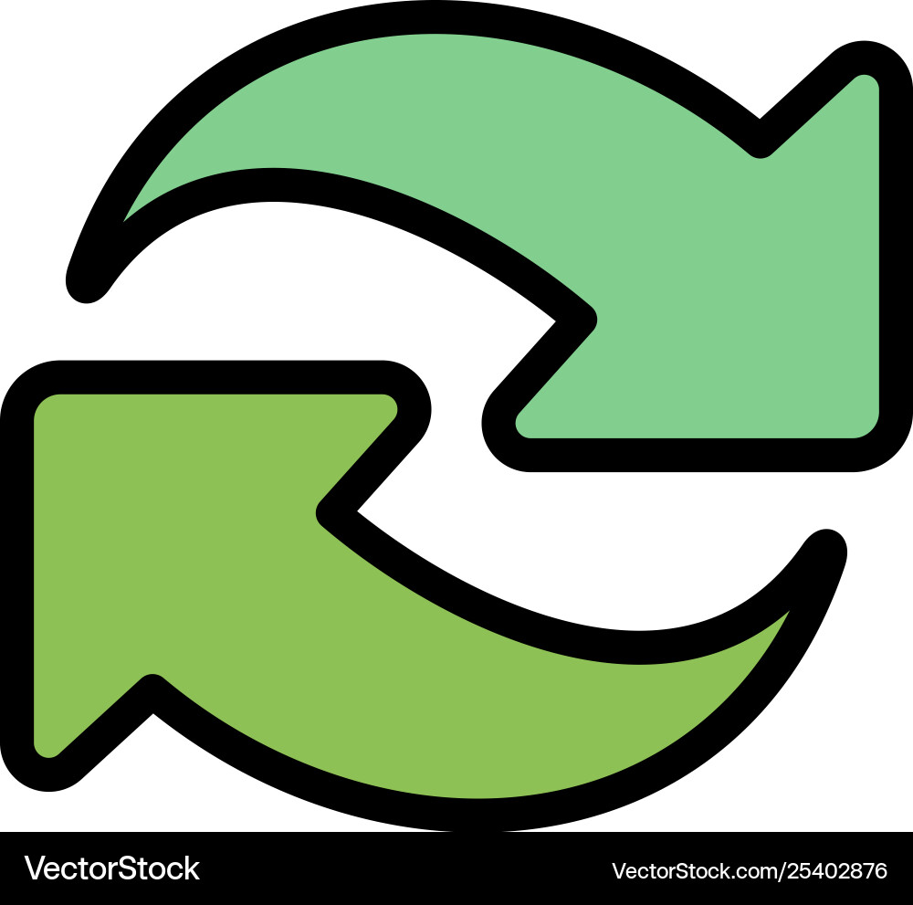 Refresh reload rotieren wiederholen flache Farbe Symbol Refresh reload rotieren wiederholen flache Farbe Symbol vektorbild