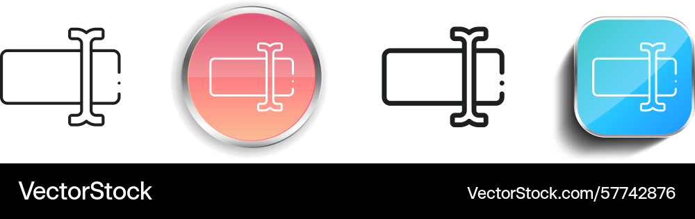 Rename icon thin linear regular and button style Rename icon thin linear regular and button style vector image