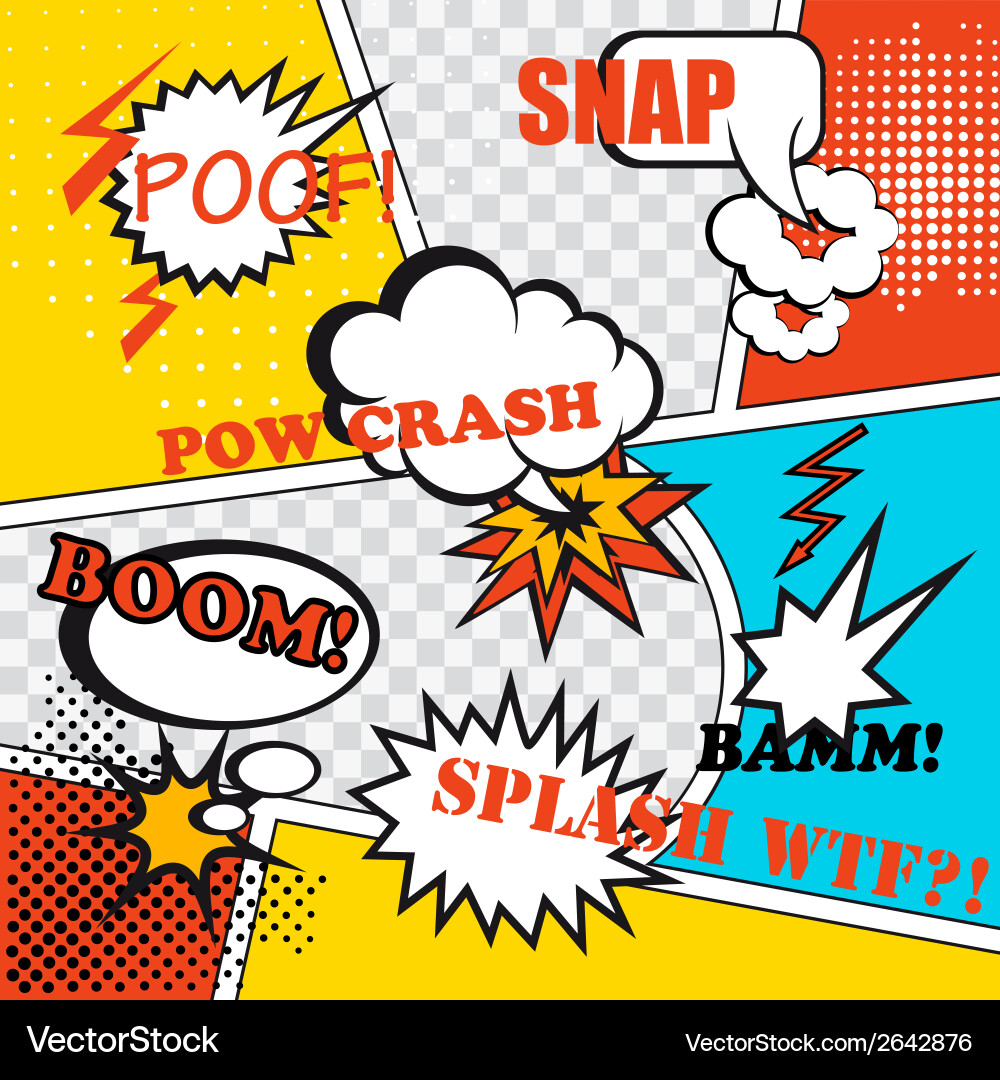 Retro Comic Speech Bubbles Vector Image