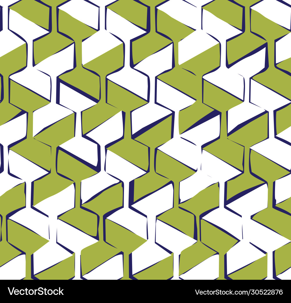 Seamless pattern with hexagonal woven shapes Seamless pattern with hexagonal woven shapes vector image