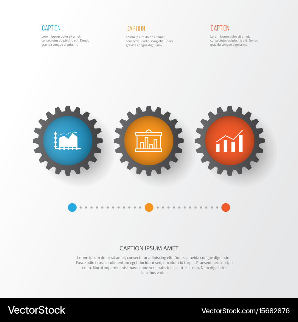 Set of graphs diagrams and statistics icons Vector Image