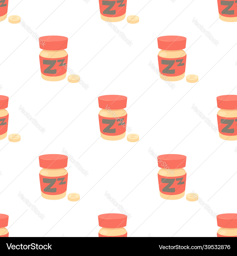 Sleeping pills pattern seamless Vector Image