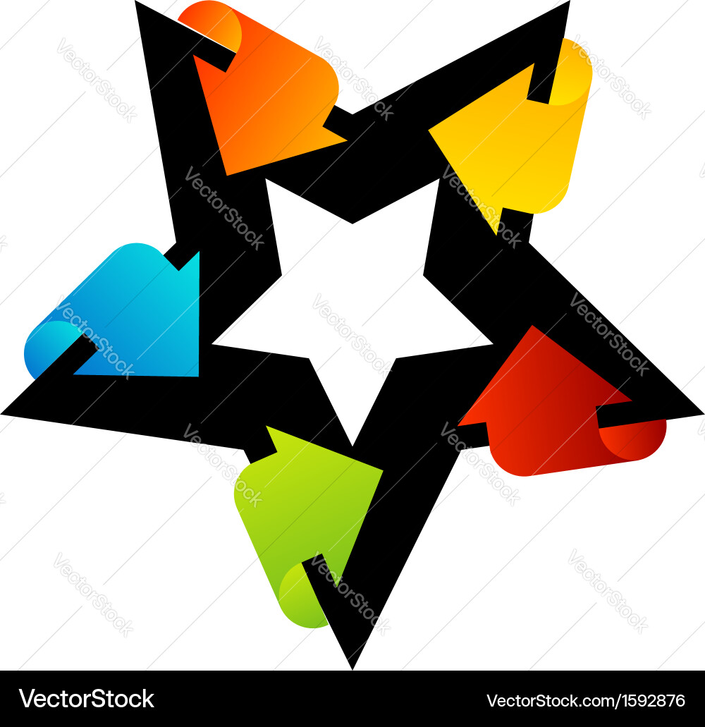 Text box with arrows Vector Image