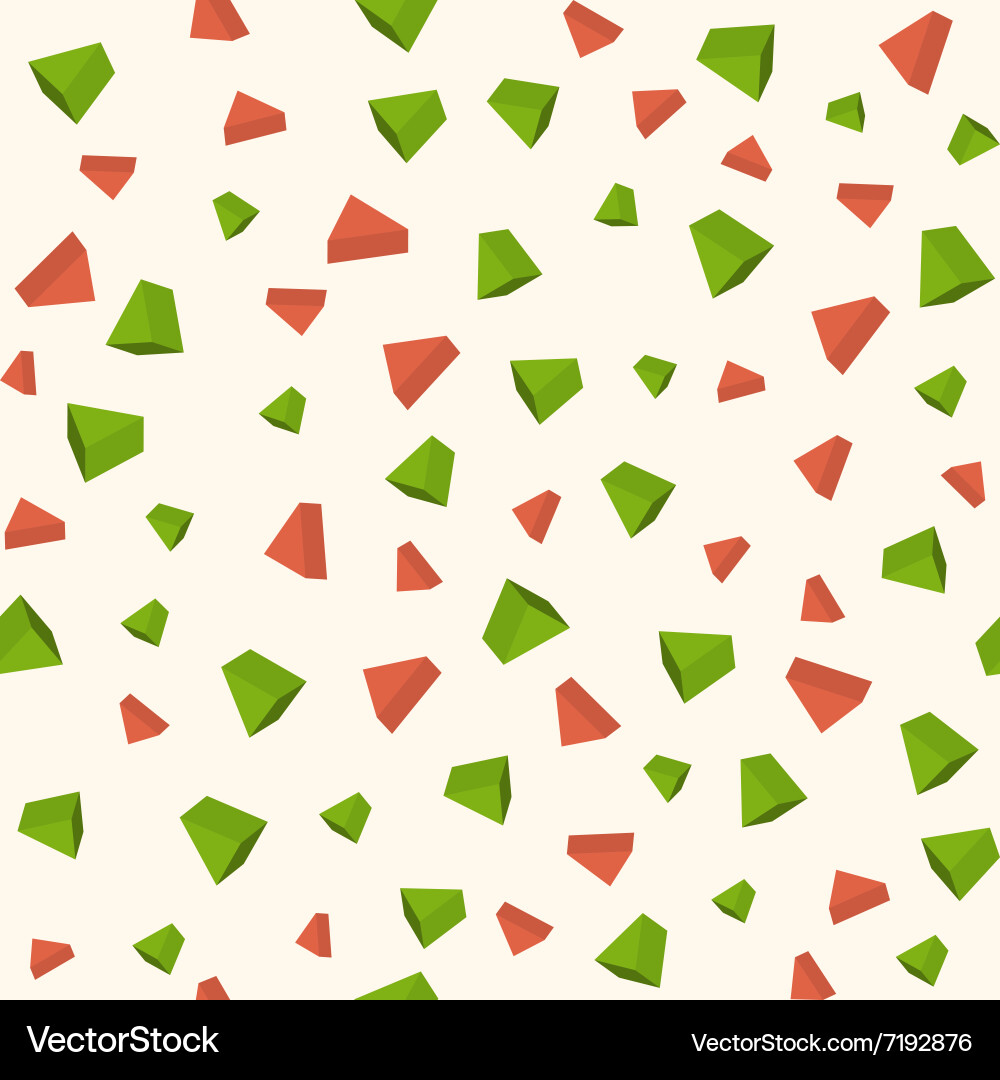 Triangle 3d objects seamless geometric pattern Vector Image
