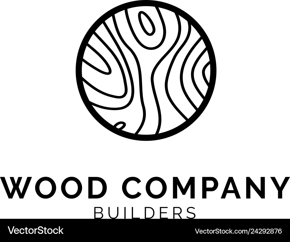 Wood texture logo concept creative minimal design Wood texture logo concept creative minimal design vector image