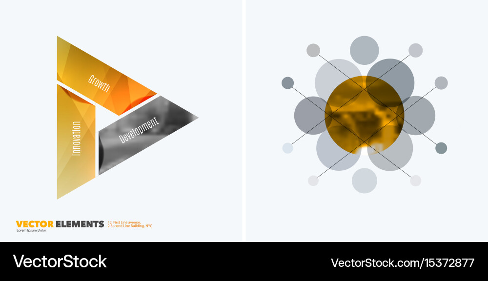 Abstract design elements for graphic layout vector image