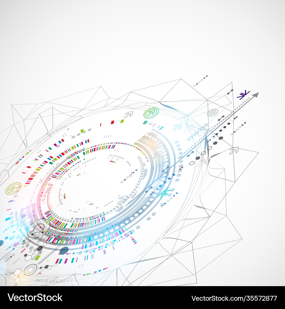 Abstract technological background with various Abstract technological background with various vector image