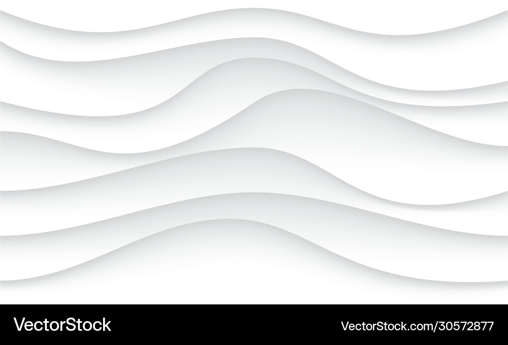 Abstract white paper cut wave curve overlap Abstract white paper cut wave curve overlap vector image