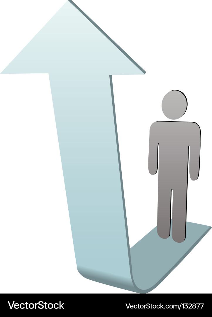 Ascending Figure Vector Image