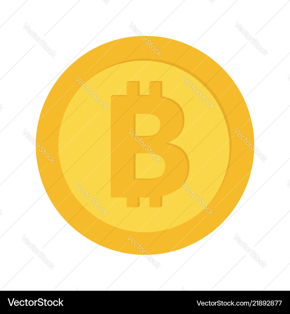 Bitcoin Blockchain Gold Coin vector image