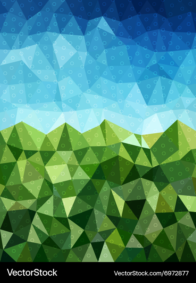 Blue and green background with circle pattern Vector Image