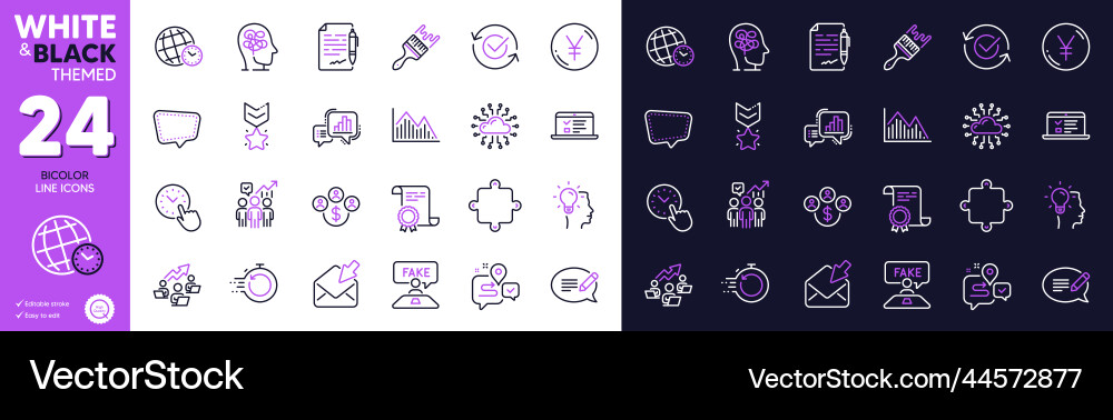 Certificate web lectures and chat message line Certificate web lectures and chat message line vector image